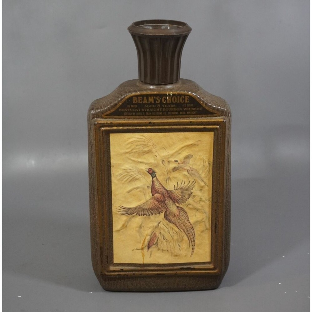 Vintage Jim Beam Beams Choice Decanter James Lockhart Pheasant Bourbon Bottle
